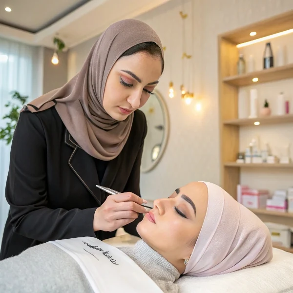 سارا قدری خدمات آموزش اکستنشن مژه تار به تار در مشهد خواجه ربیع